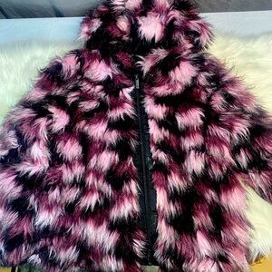 Girls size 10 -138cm Fluffy Karl Lagerfeld Jacket